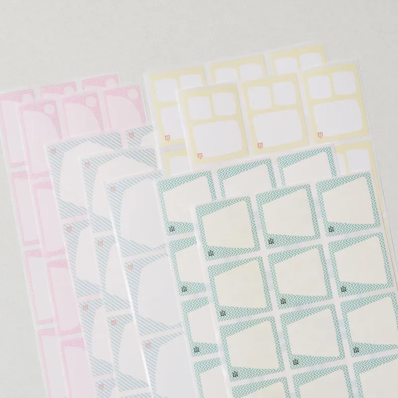 亮柔色系 03 模造標籤貼紙組 371枚｜1/1工作室