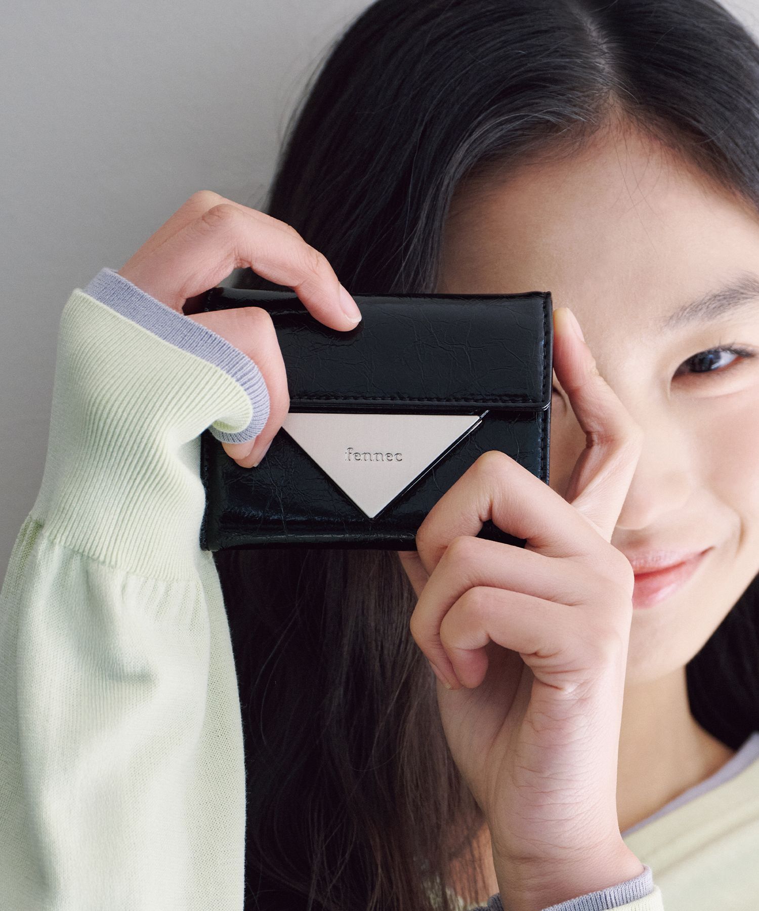 FENNEC 三角雙翻蓋短夾 FB1WT09BKF