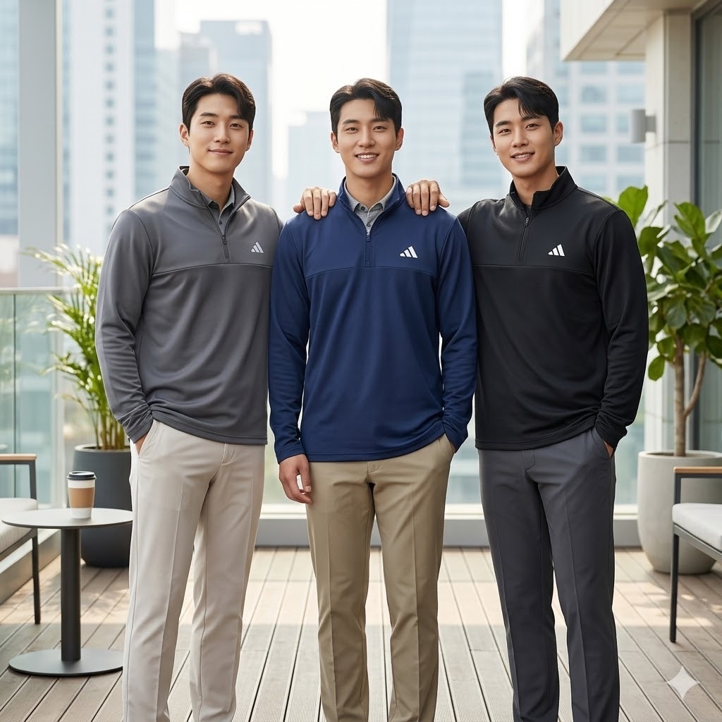 【預購】ADIDAS H040752 男裝半拉鏈長袖上衣