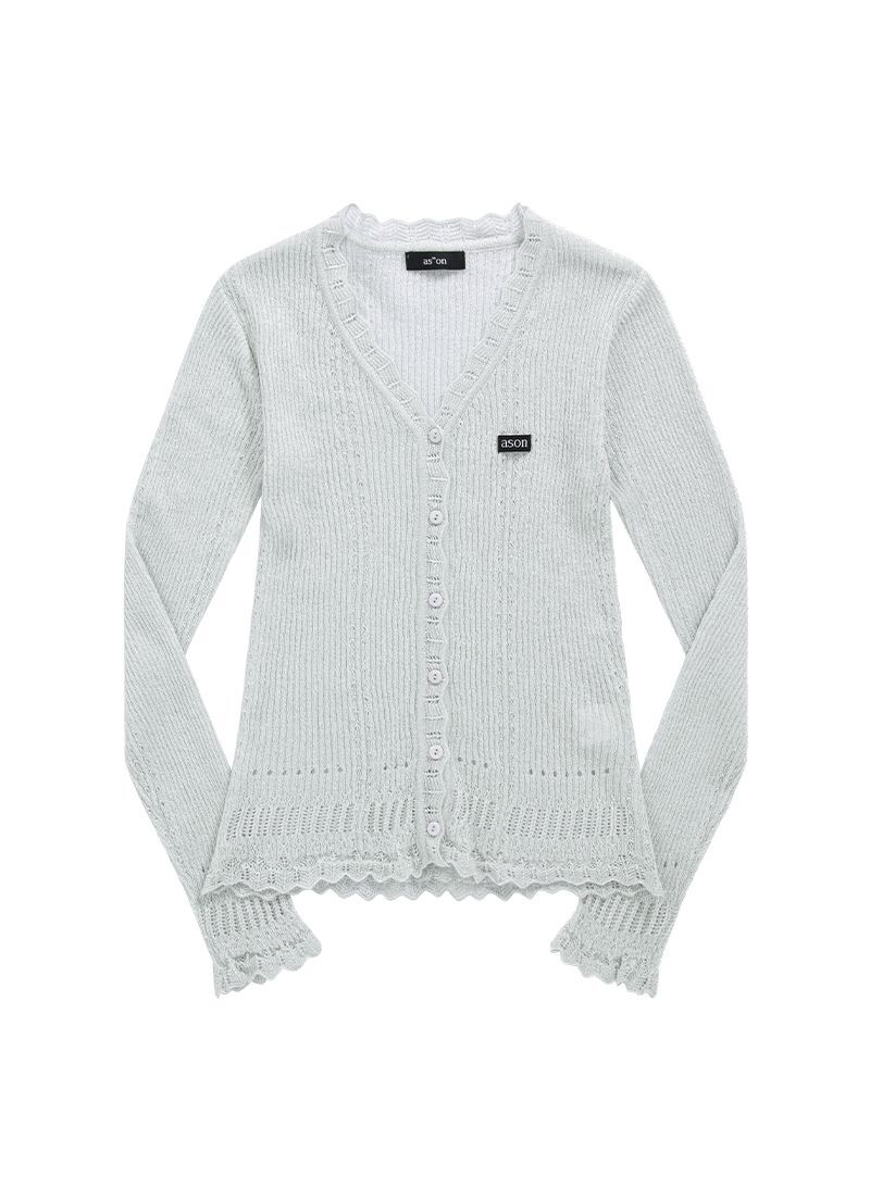 ASON 珠光針織開襟外套 AS_P0000CLN