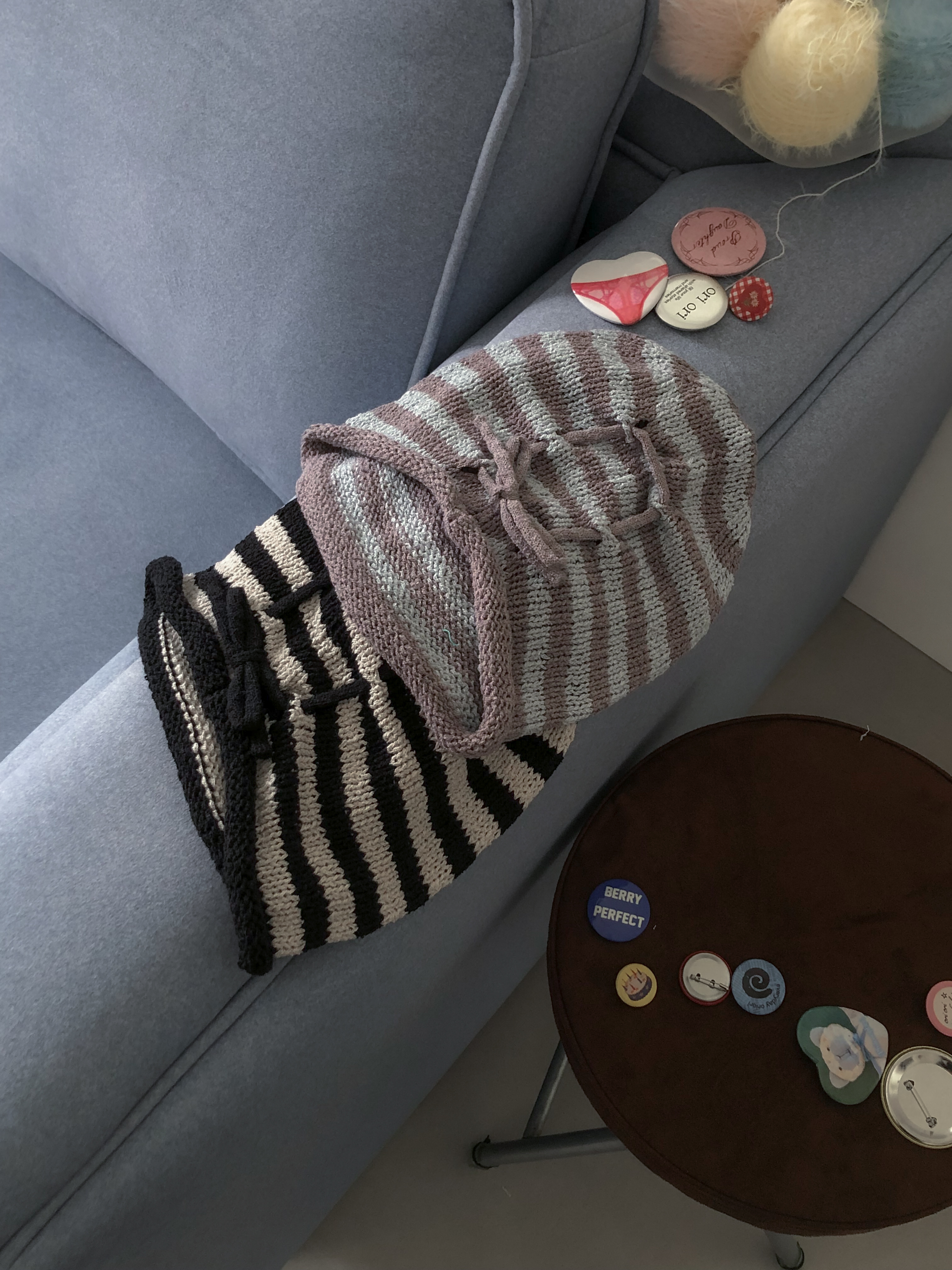 new stripe hood beanie #毛帽