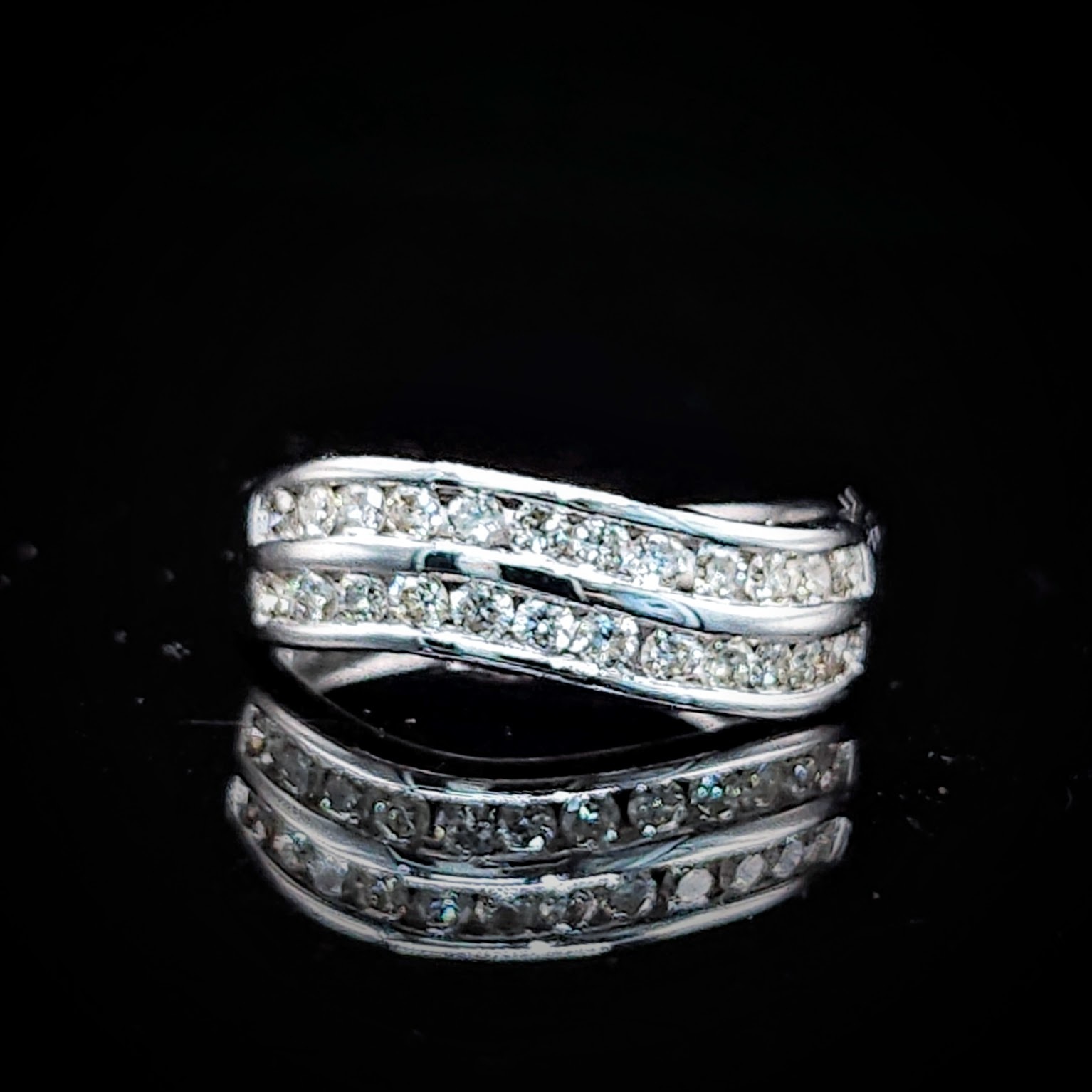 全新18K白金36份鑽石戒指