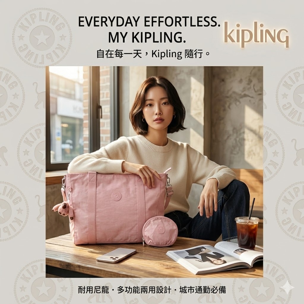 【預購】KIPLING Nylon Adara H040706 托特包包帶散子包