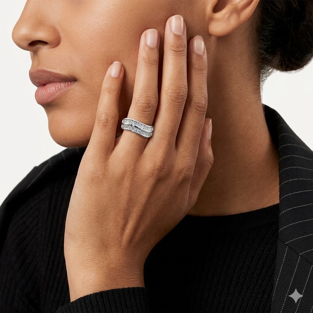 全新18K白金36份鑽石戒指