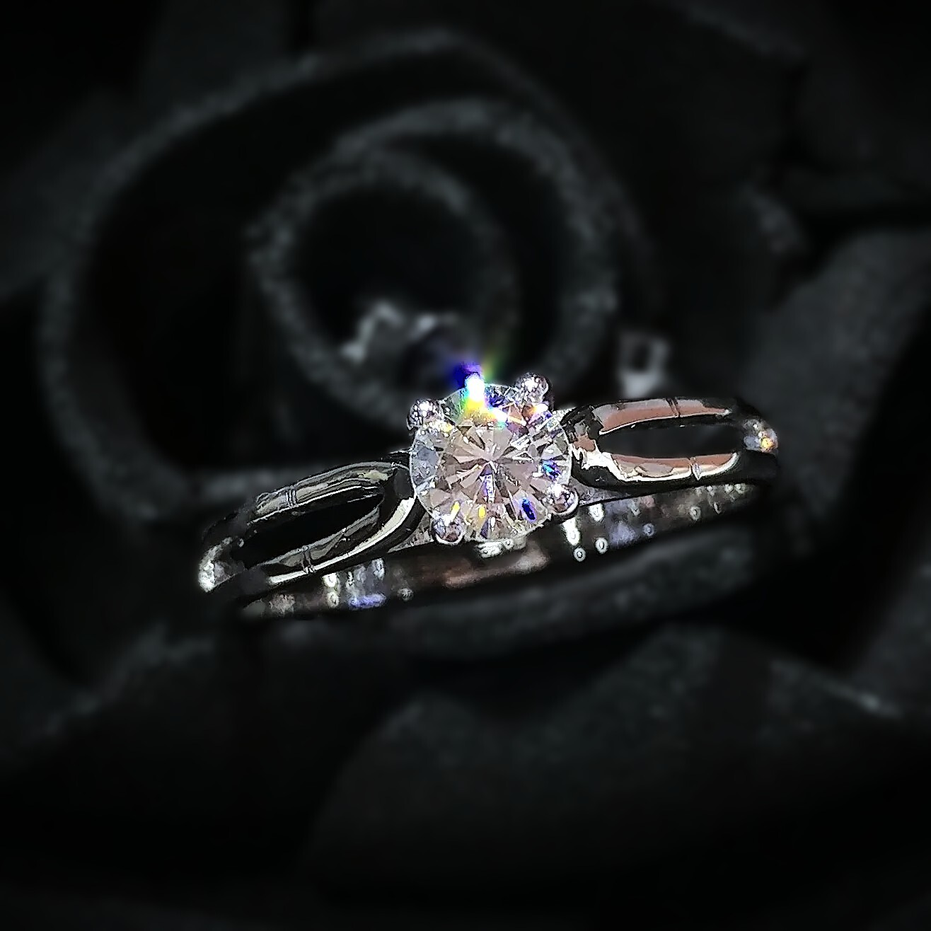 全新18K白金【單粒25份鑽石】戒指