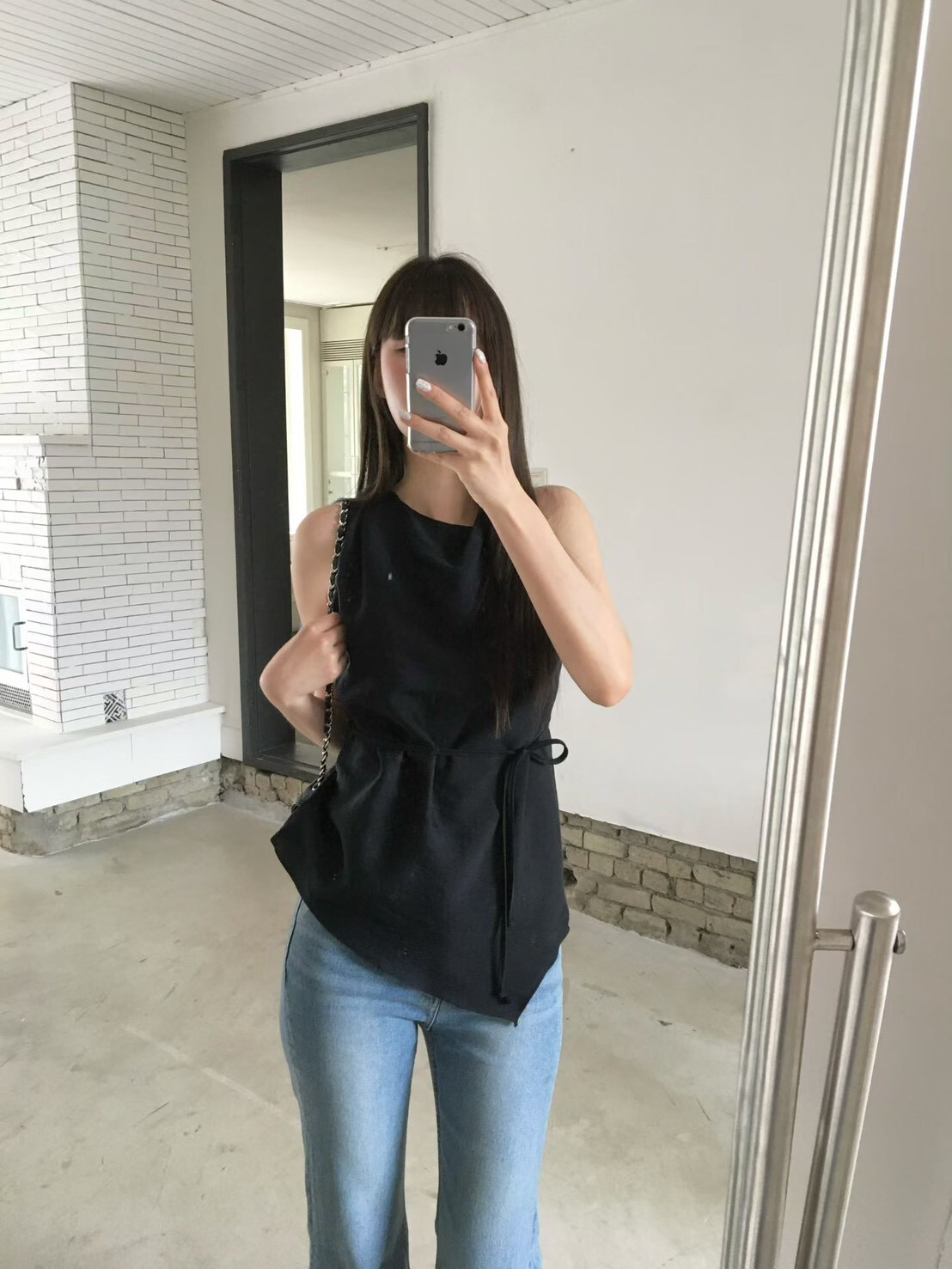 垂領綁帶無袖背心