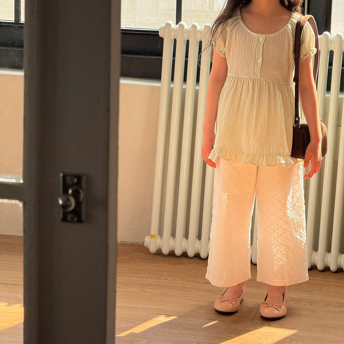 正韓夏NINIBELLO 親子裝_優雅白長褲