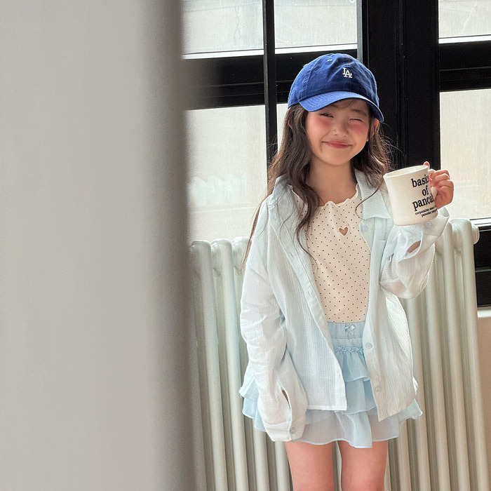 正韓夏NINIBELLO 親子裝_兩色慵懶感有領上衣