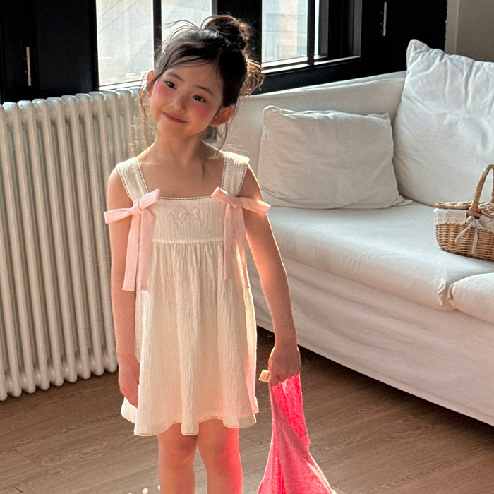 正韓夏NINIBELLO 兩色甜美蝴蝶結洋裝