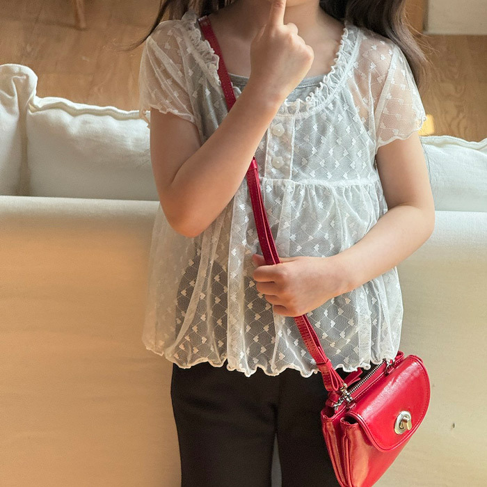 正韓夏NINIBELLO 兩色片片愛心疊穿罩衫