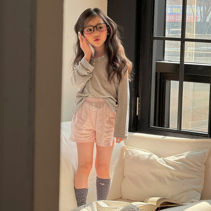 正韓夏NINIBELLO 兩色條紋防曬長袖上衣