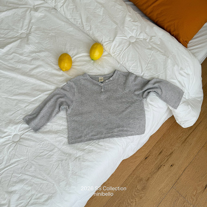 正韓夏NINIBELLO 兩色條紋防曬長袖上衣