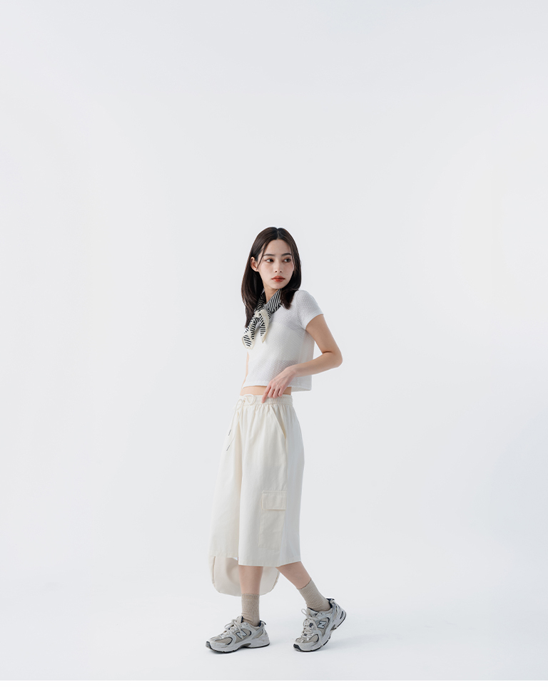 Plain ribbed lace mid-calf socks, available in four colors【07110612】in stock+pre-order