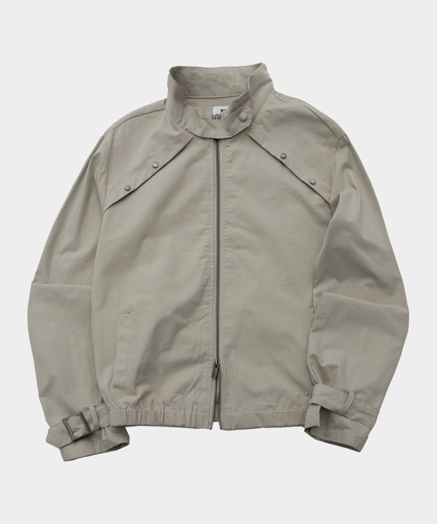 PLACE STUDIO 高領扣環細節布魯松拉鍊外套 米色 26S777964-1500