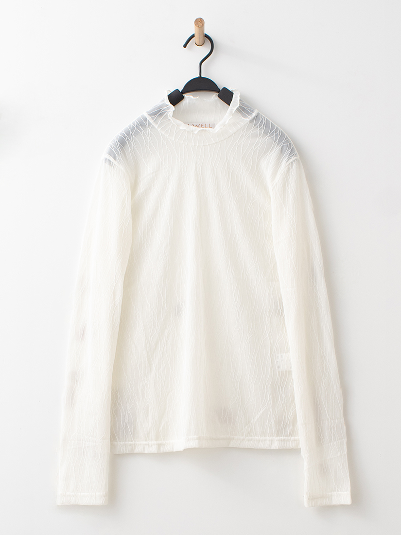 簍空後開衩針織背心透膚小立領內搭天絲棉打褶寬褲組合