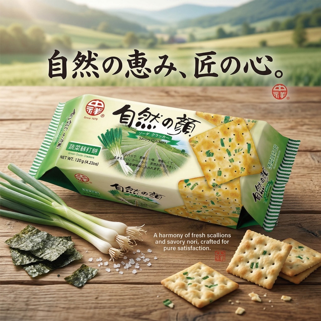 自然之顏 鮮蔥蘇打餅乾 120g