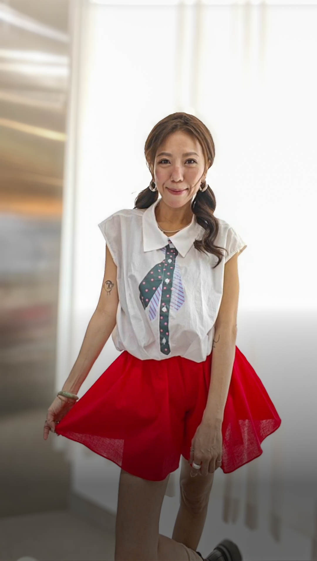 🎈K8786  ▶️假領帶襯衫背心 👉B:130cm L:47cm