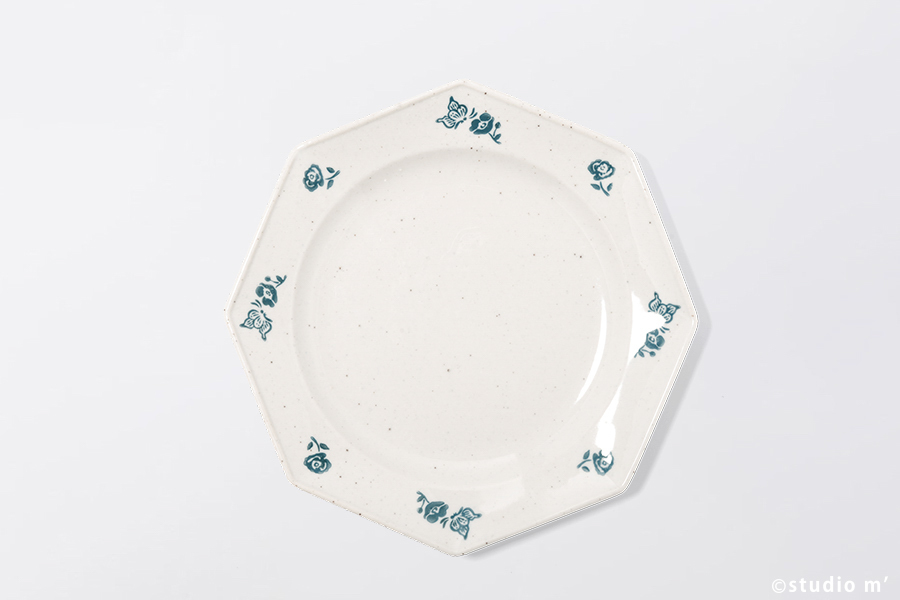 STUDIO M' - Bua an八角玉緣盤 / 23cm / 綠