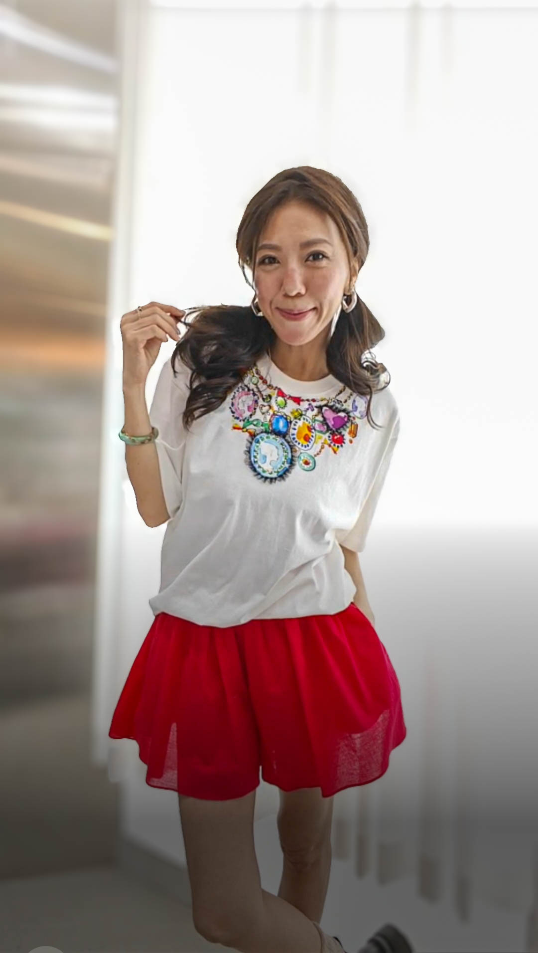 🎈K8769  ▶️項鍊圖案T恤 👉B:112cm L:65cm