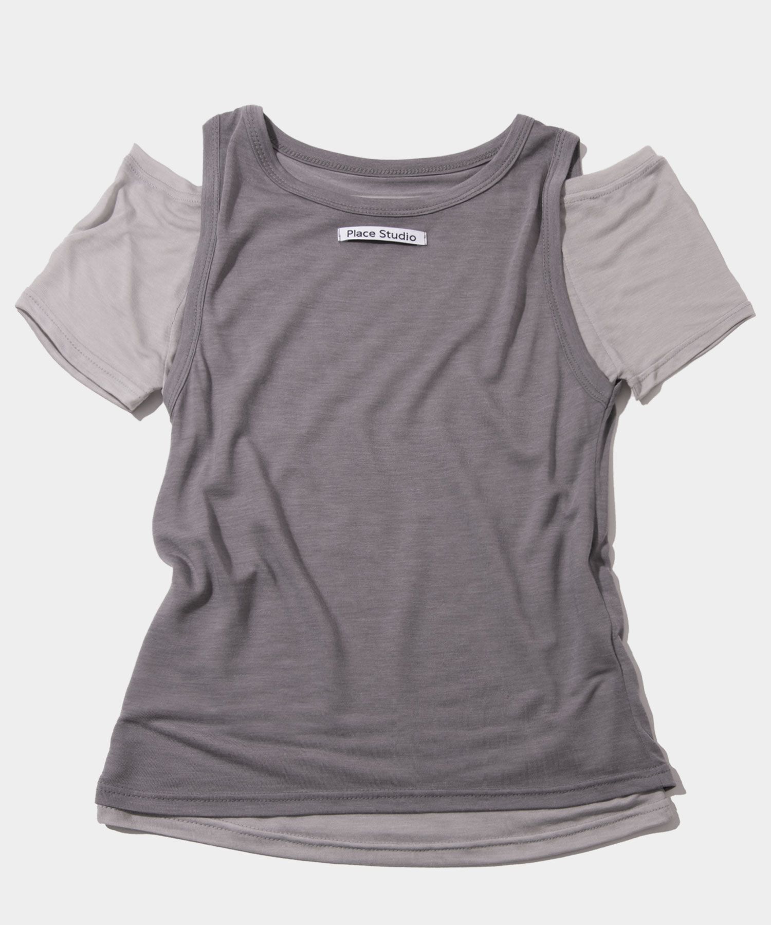 PLACE STUDIO 透視感露肩兩件式上衣 25S777185