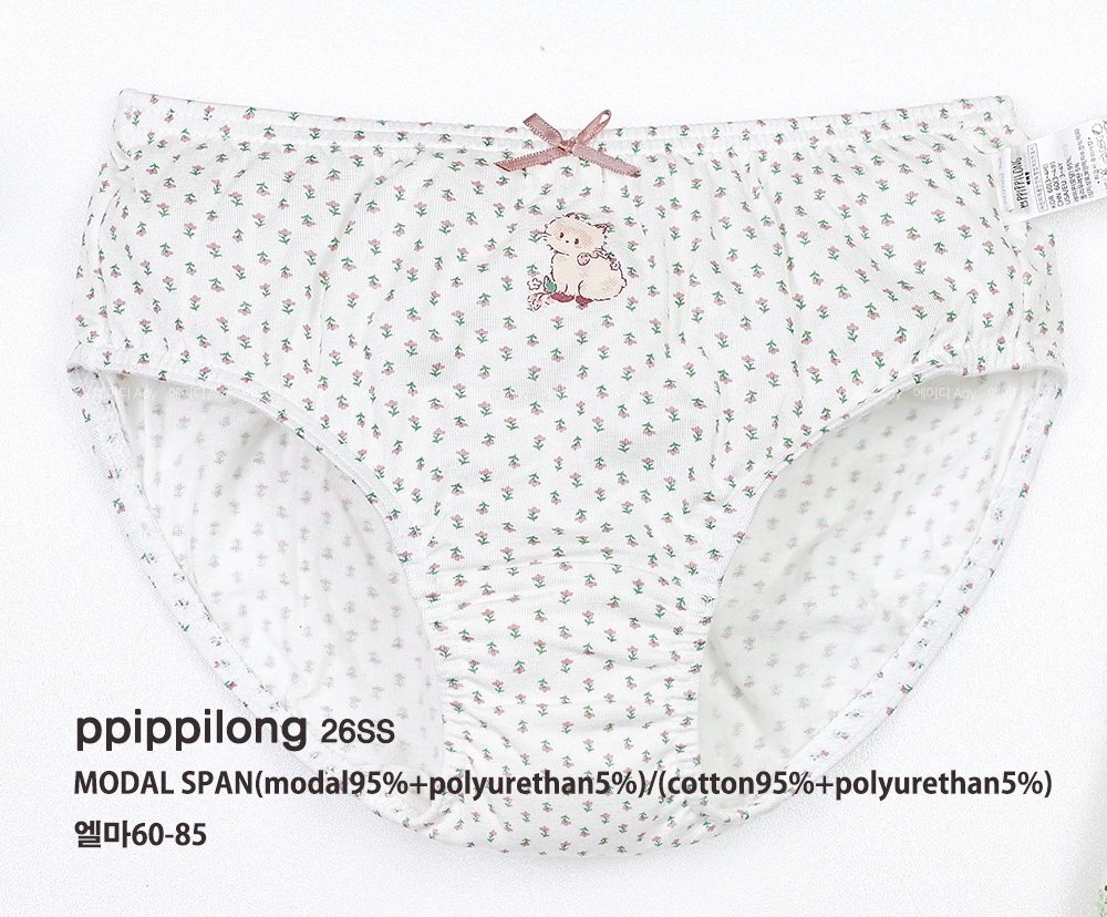 正韓Ppippilong 舒服第一鬱金香貓貓內褲(1入)
