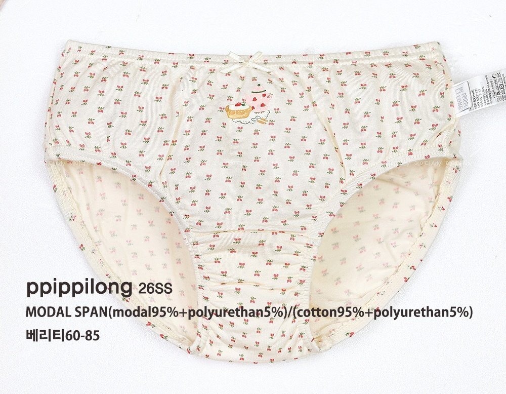 正韓Ppippilong 舒服第一櫻桃甜點內褲(1入)