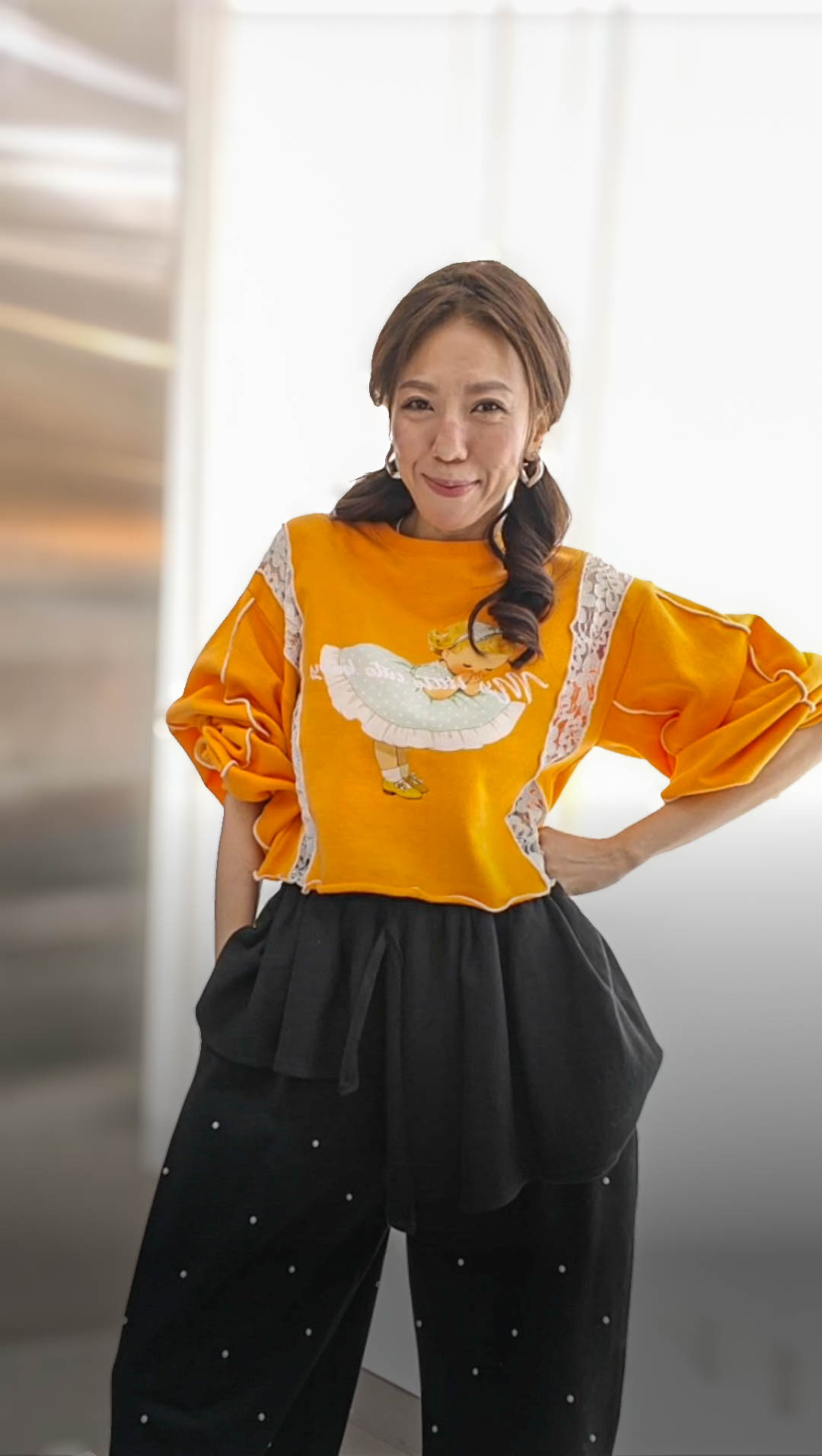 🎈K8761  ▶️小孩拼接蕾絲上衣 👉B:102cm L:43cm