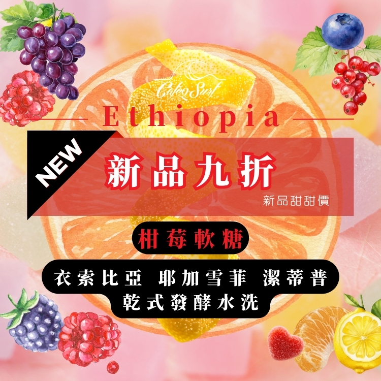 柑莓軟糖｜衣索比亞 耶加雪菲 潔蒂普 乾式發酵水洗 G1