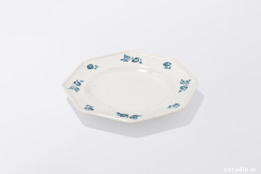 STUDIO M' - Bua an八角玉緣盤 / 15.5cm / 綠