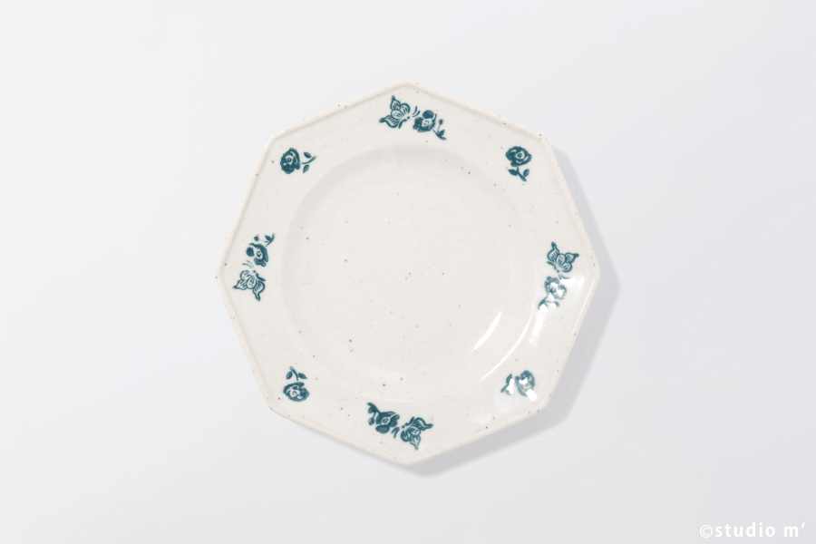 STUDIO M' - Bua an八角玉緣盤 / 15.5cm / 綠