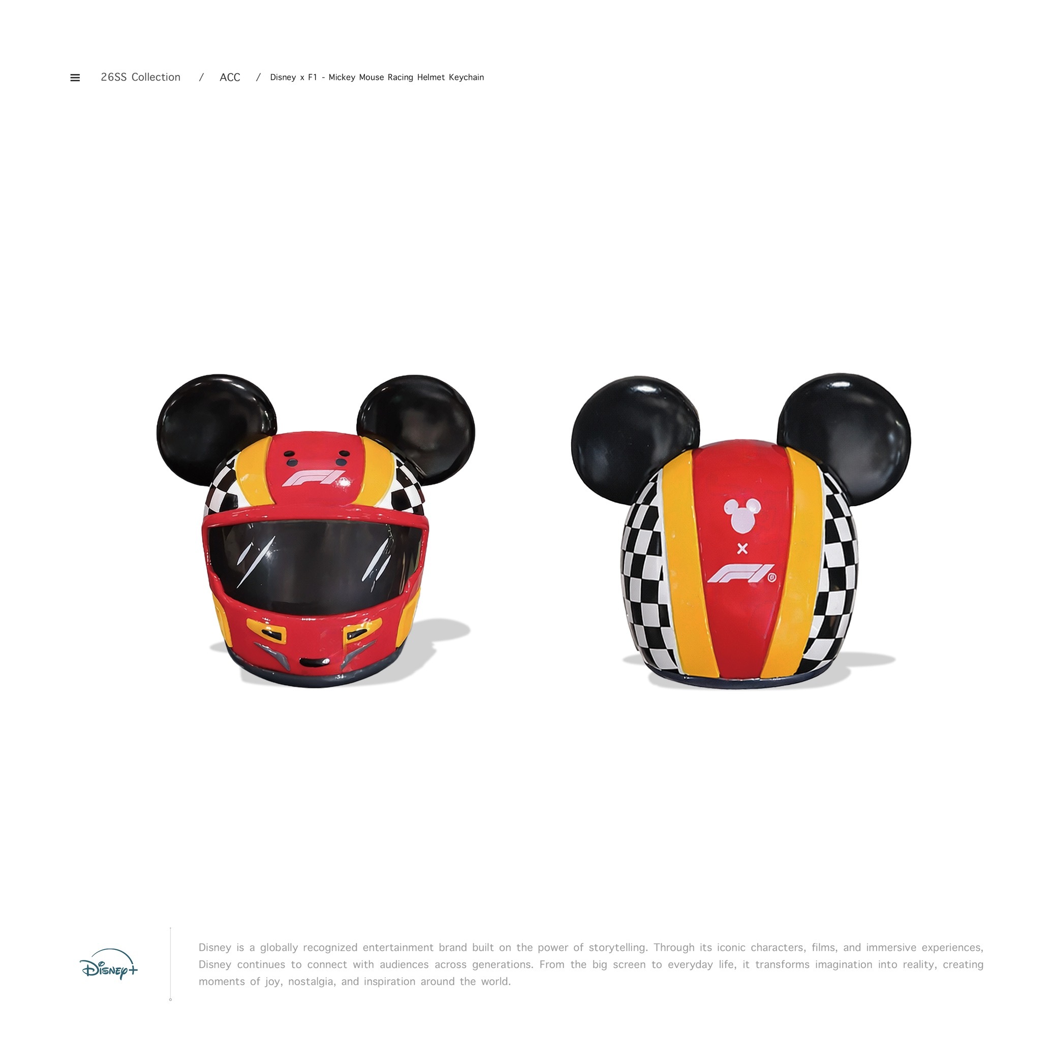 [ 預約販売 ] Disney x F1 - Mickey Mouse Racing Helmet Keychain