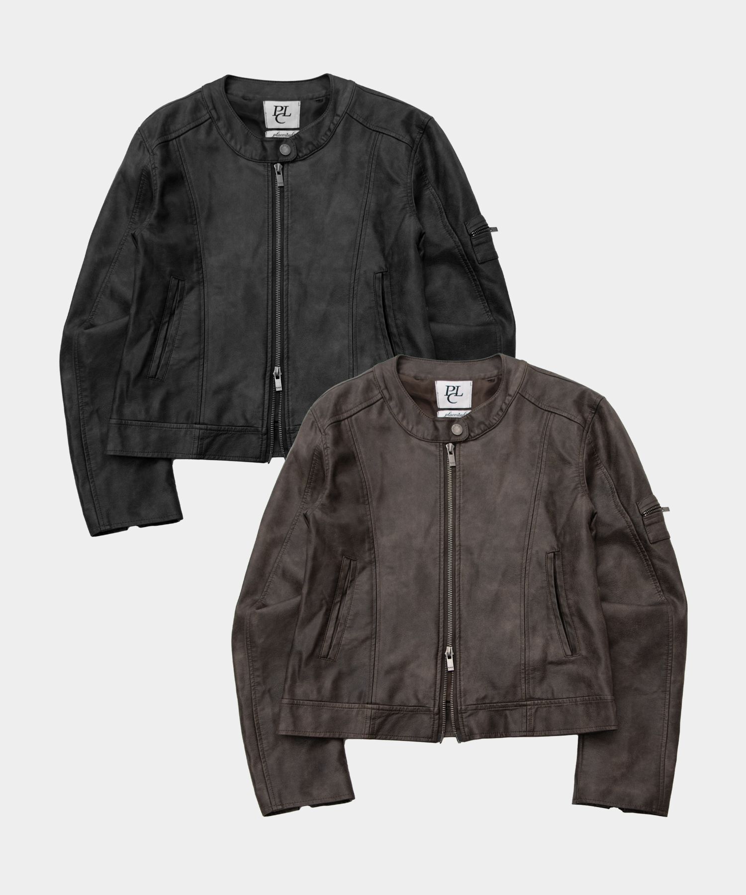 PLACE STUDIO 賽車領皮革騎士夾克 26S7771342