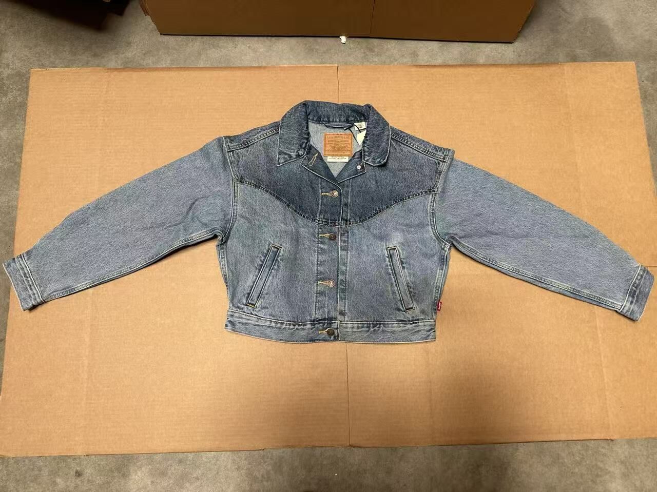 【預購】H040851 Levi's 女裝拼色拼接牛仔外套