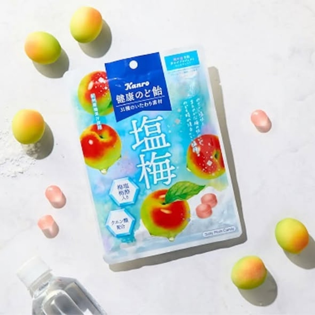 (預購商品) 日本 Kanro 嚴選紀州鹽梅風味健康草本潤喉糖 70g