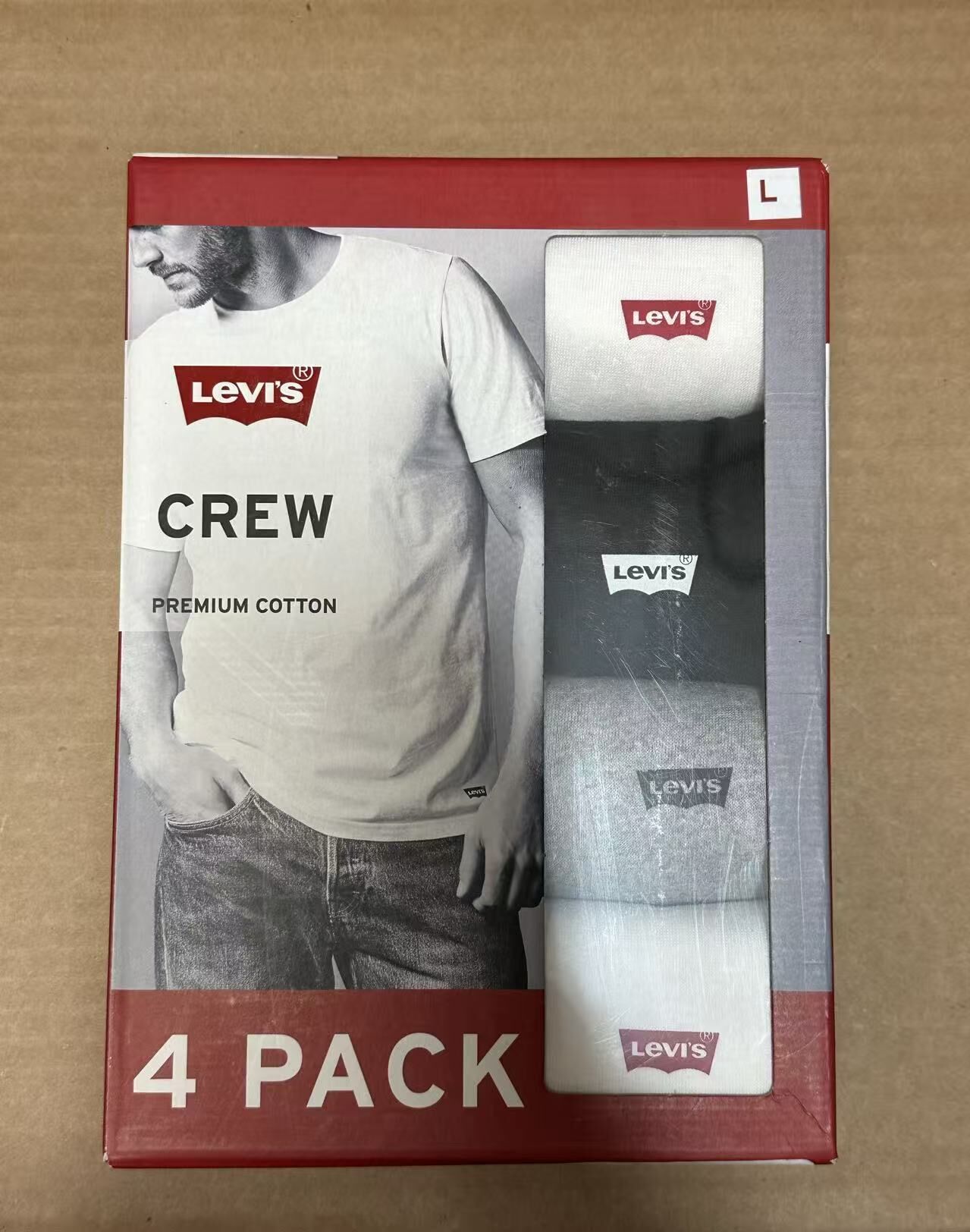 【預購】H040868 Levi's 男裝經典圓領純棉短袖 T-shirt（四件裝組合）
