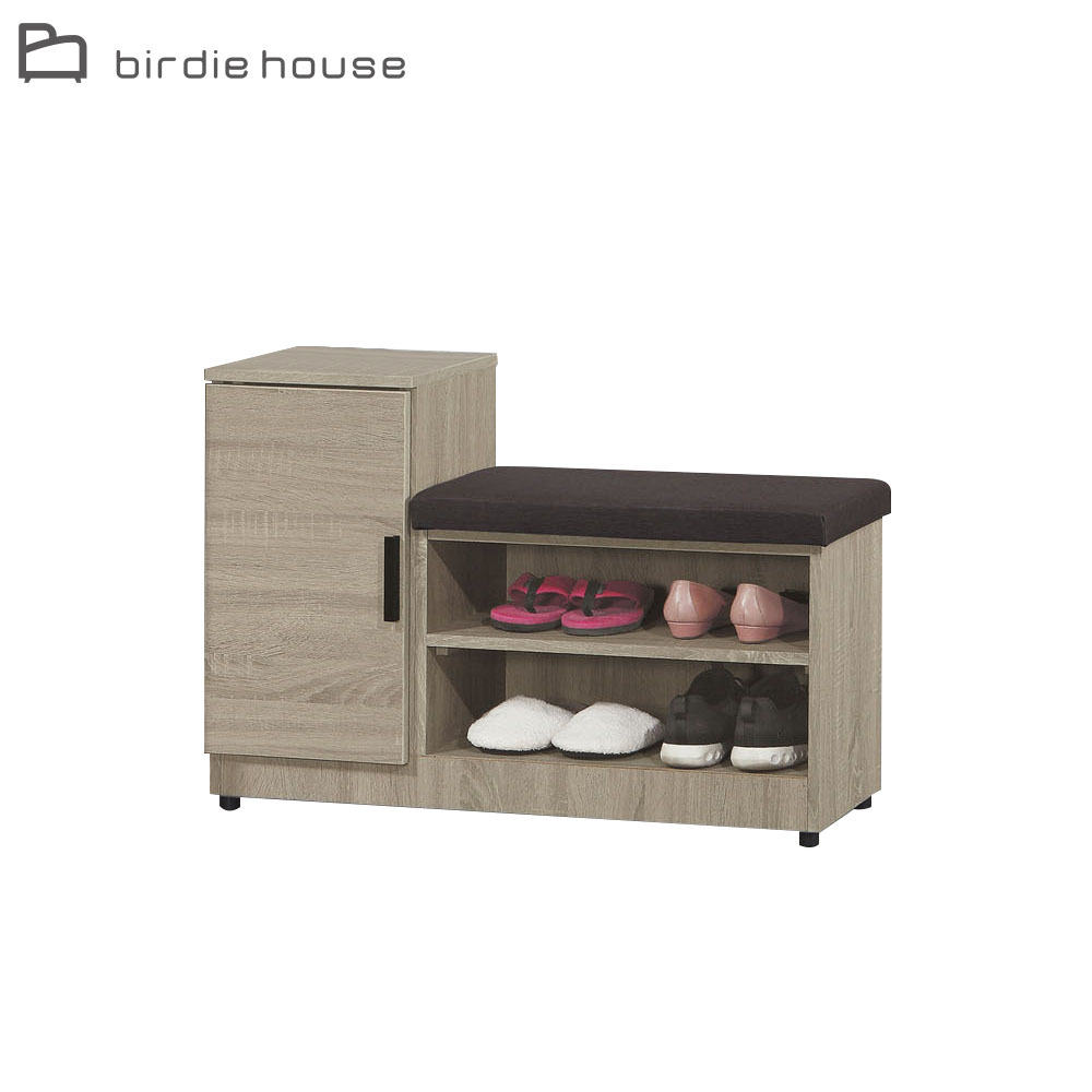 柏蒂家居-蓋伊3尺一門開放式坐式鞋櫃/座鞋櫃/穿鞋椅