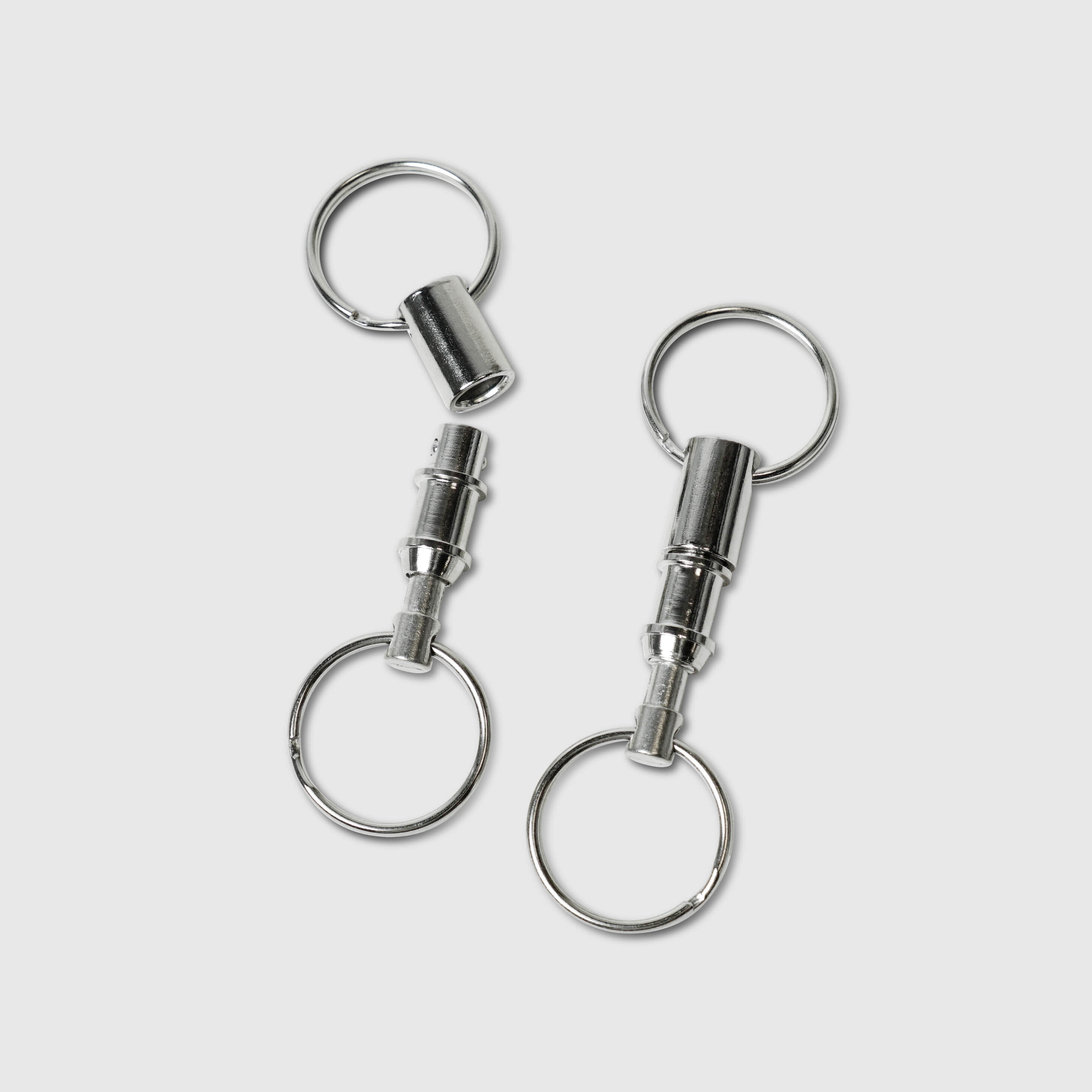 快拆式雙環鑰匙圈｜可分離 快分扣