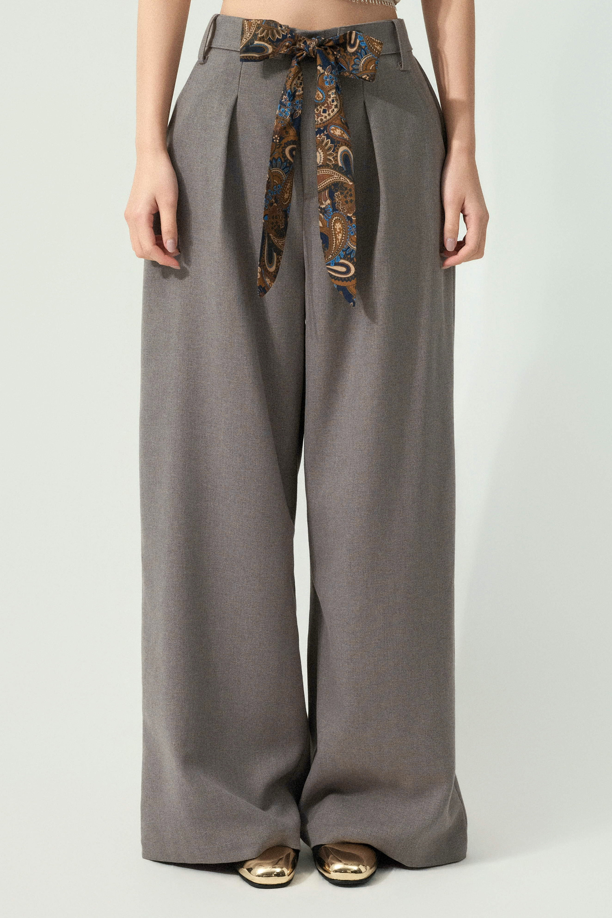 腰果花腰帶闊西褲（預購產品）