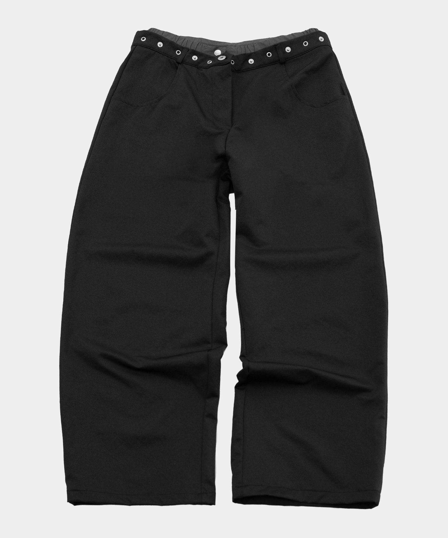 PLACE STUDIO 雞眼點綴寬版抽繩褲 黑色 26S7771257-4500