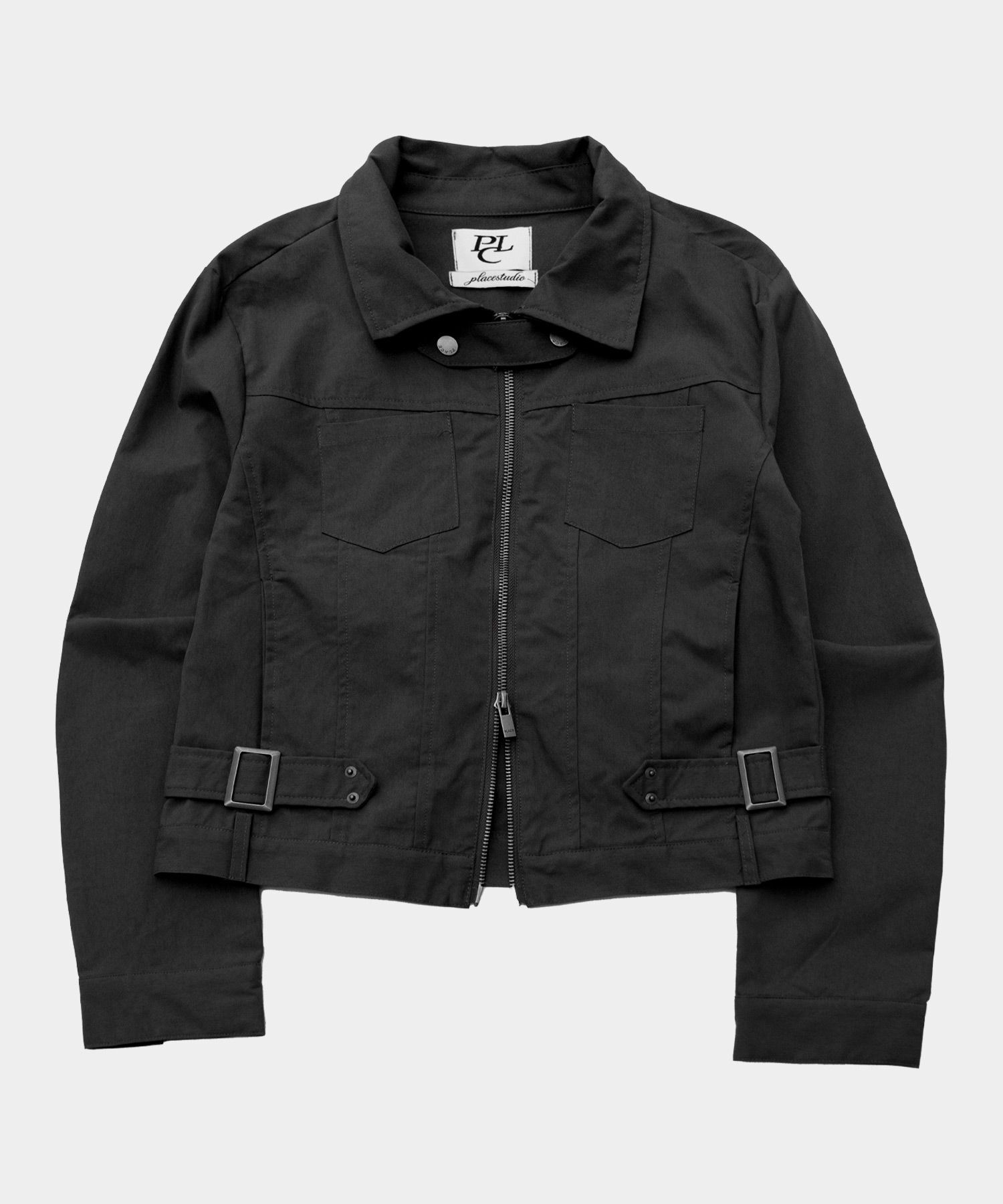 PLACE STUDIO 鉚釘腰帶修身飛行夾克 26S7771378