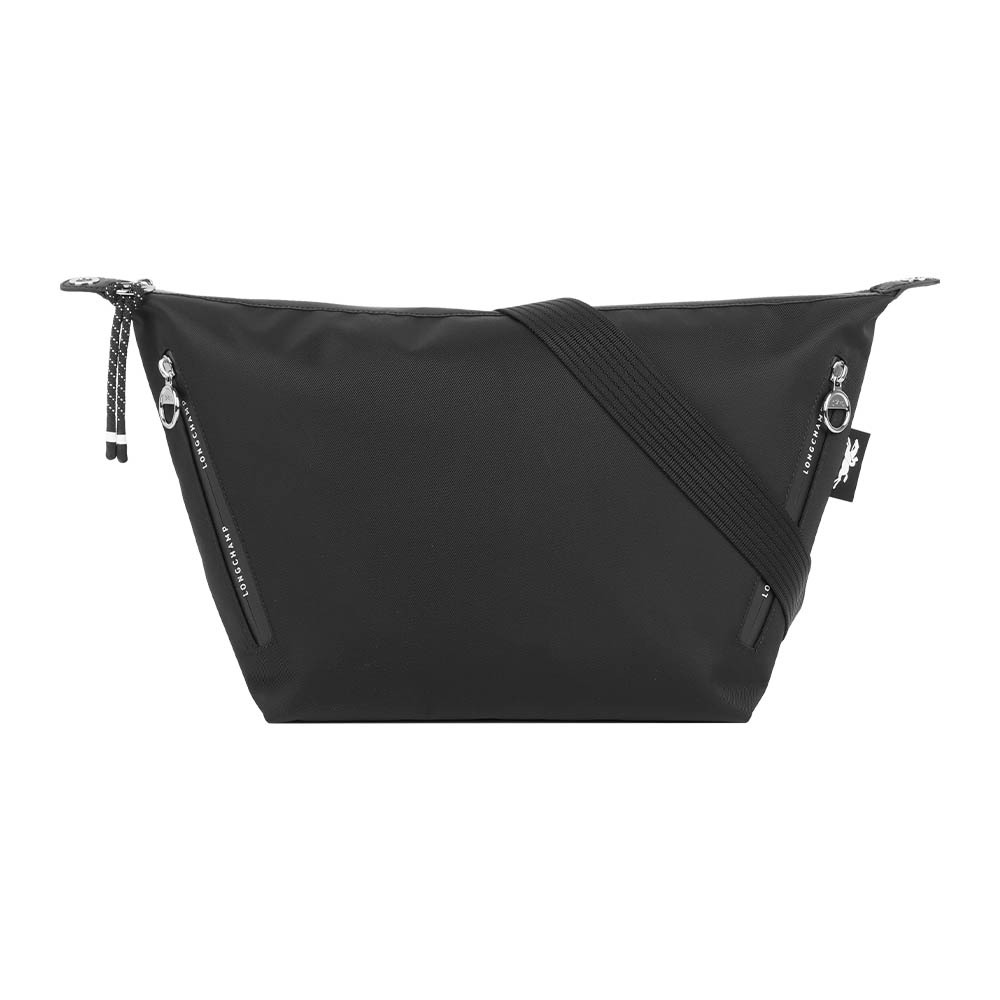 【Longchamp】Le Pliage Energy M 彎月斜背包(黑色)