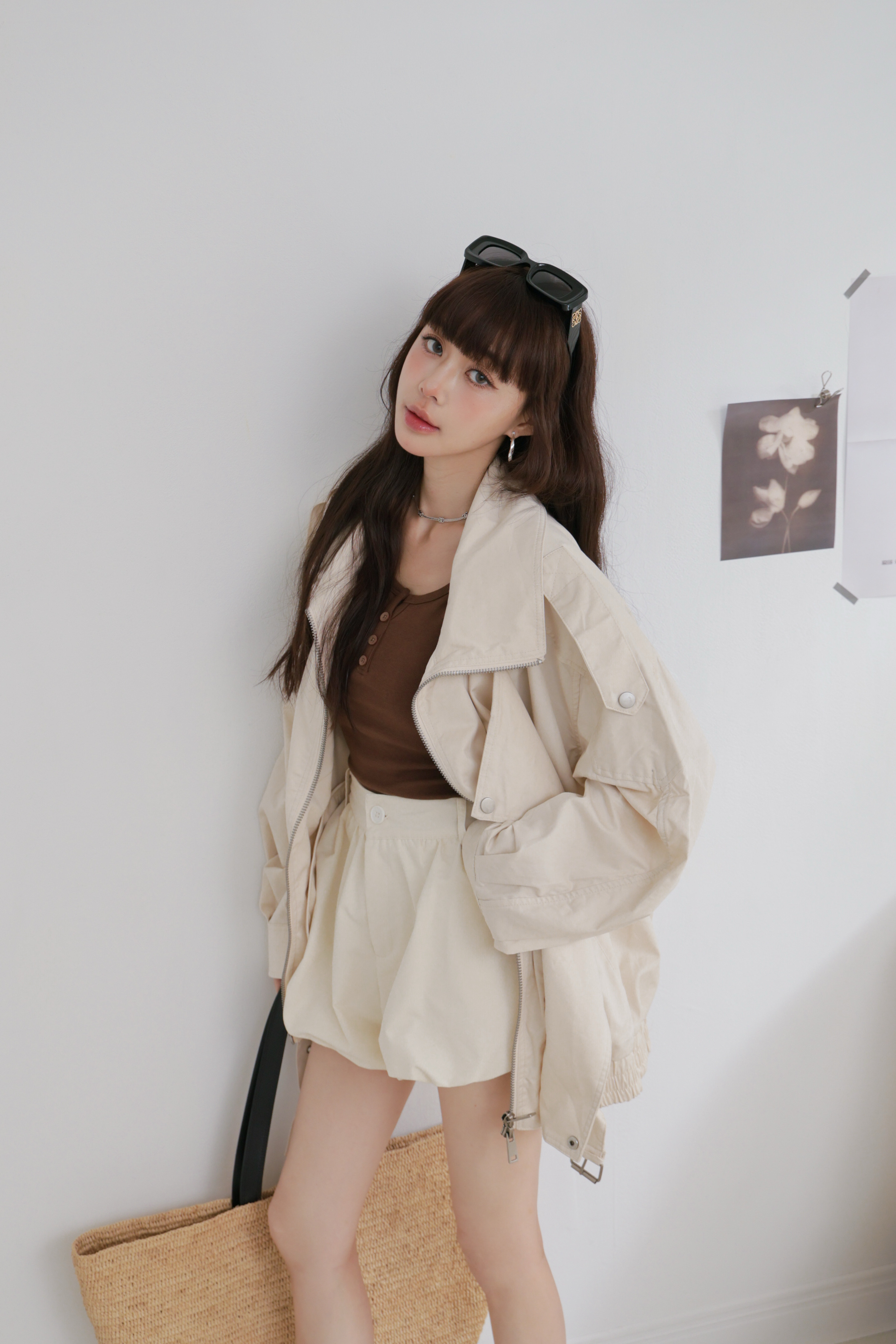 俐落時髦騎士風衣外套 P38