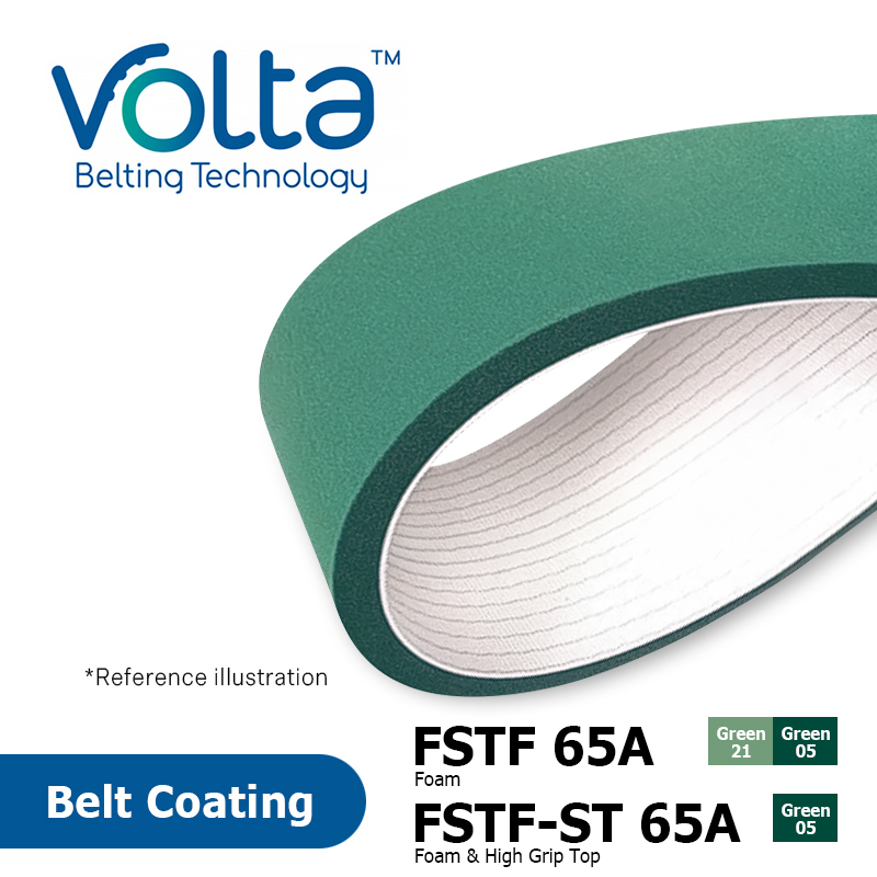 Volta PU 平皮帶塗層 - FSTF / FSTF-ST 65A 綠色05/ 綠色21