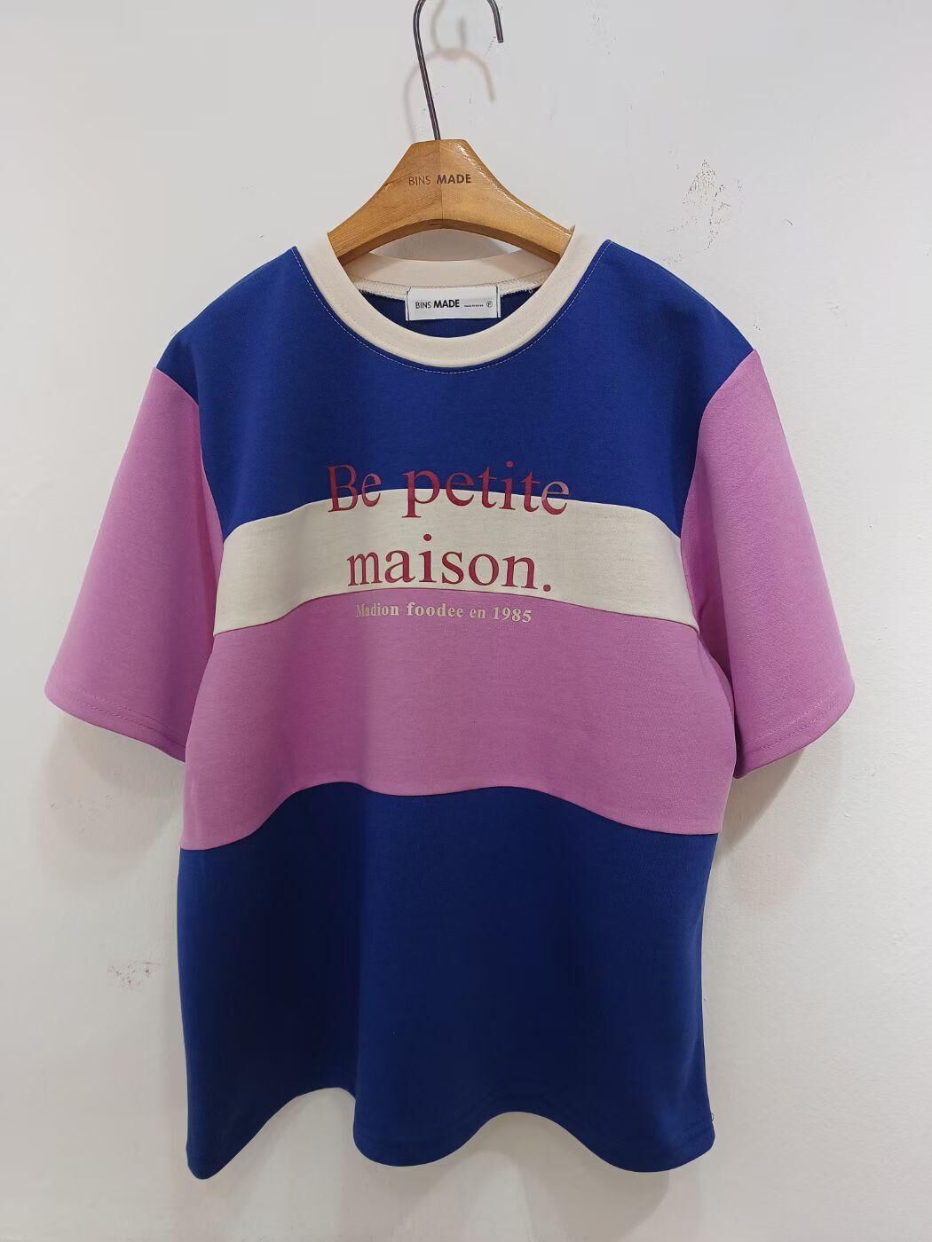 韓國英文字拼色top~157D