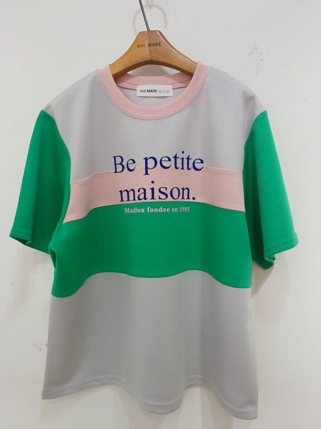 韓國英文字拼色top~157D