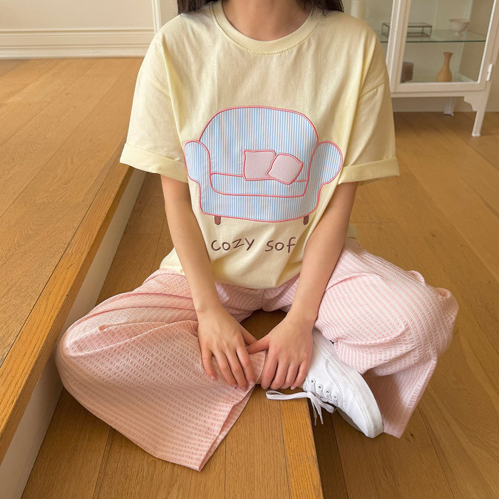 正韓夏NINIBELLO 親子裝_兩色cozy sofa上衣