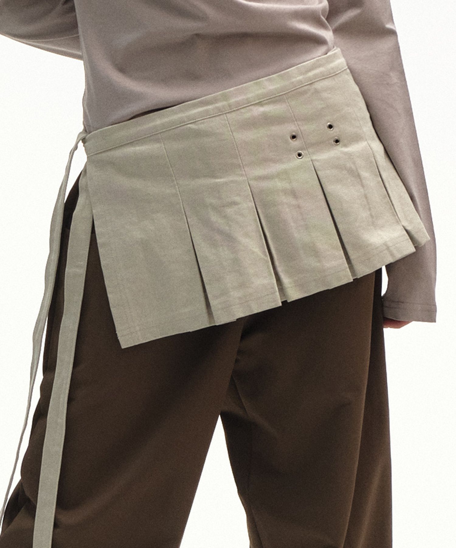 PLACE STUDIO 雙扣環綁帶百褶層次迷你裹裙 26S7771343-1300