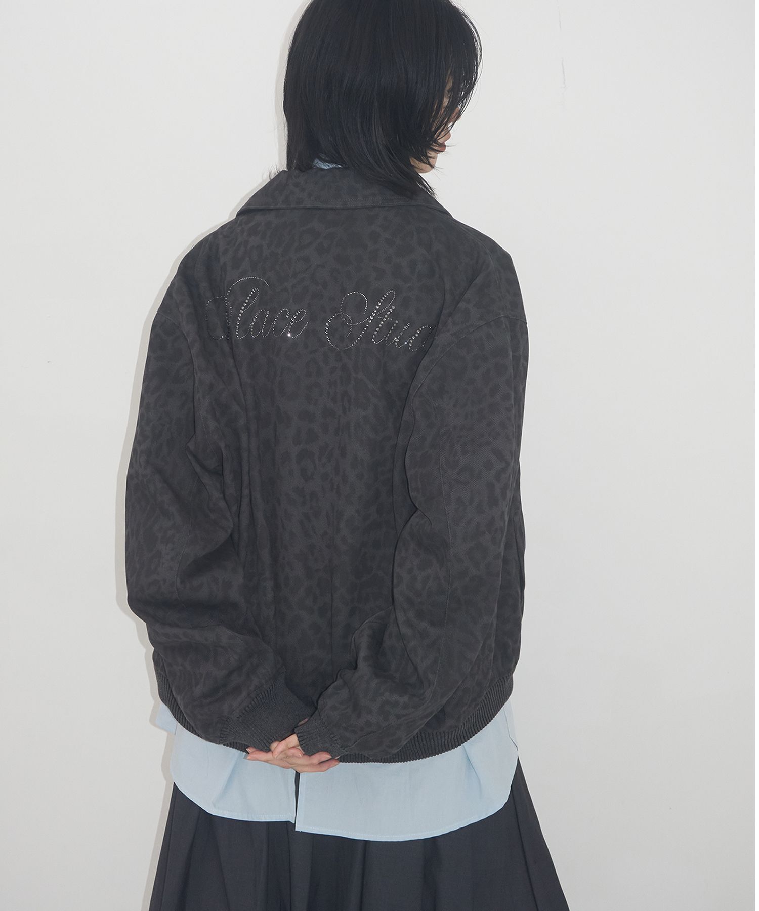 PLACE STUDIO 串珠豹紋工裝外套 25F777998-4600