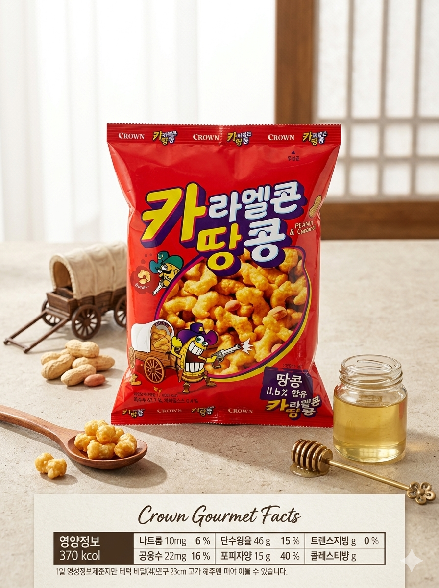 【 4/14收單 】CROWN 皇冠 焦糖花生玉米脆果 72g