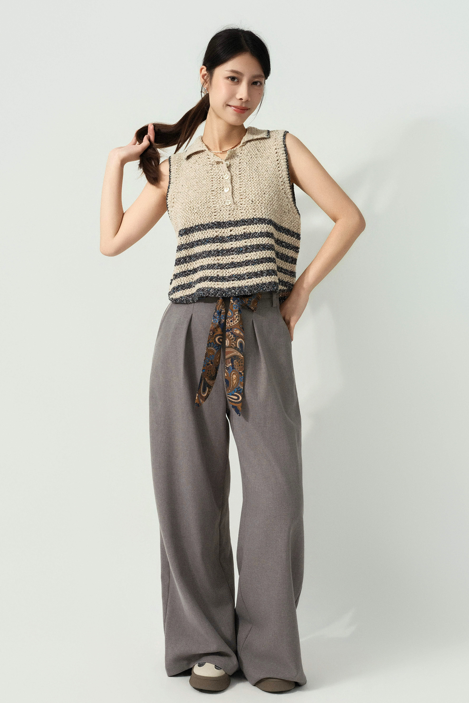 Polo領水手間針織背心（預購產品）